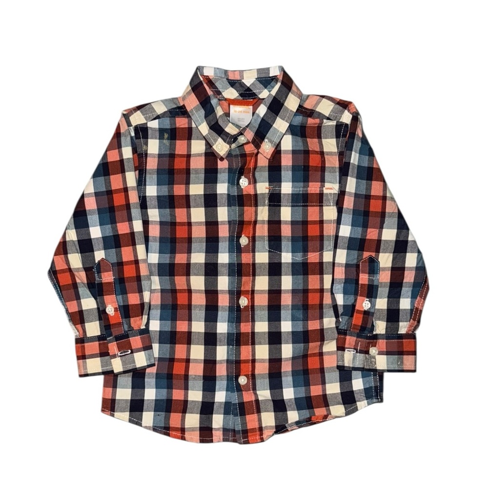 Gymboree Plaid Kids Shirt -  autumn colors